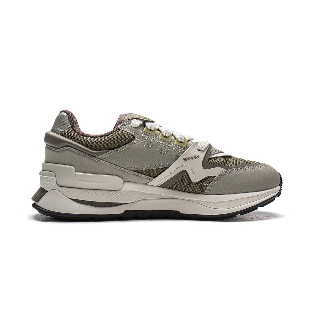 Li Ning 001 Original Aspiration V2 Нескользящие Износостойкие Низкие Кроссовки на Толстой Подошве Мужские Серый Зеленый AGLW015-1