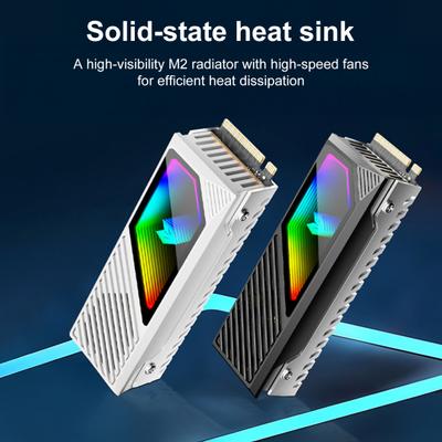 Охладитель радиатора SSD с вентилятором Простой в использовании Универсальная совместимость 5V 3-контактный ARGB Охладитель SSD M.2 Радиатор для жесткого диска