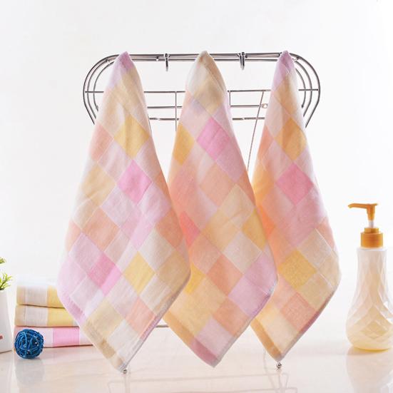 Хлопковое клетчатое квадратное полотенце маленькое 10"x10" полотенце для лица впитывающее красочное клетчатое мочалка для дома кухни умывания лица вытирания пота