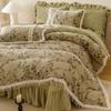 G5Z Французский Маильярд Молочный Бархат 4-предметный Теплый Комплект Постельного Белья для Студентов
