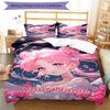 3pcs Custom Name Fantasy Bubble Princess Bedding Set Printed Bedding Set Duvet Cover Closure Includes 1 Duvet Cover & 2 Pillowcases Bedroom Decor