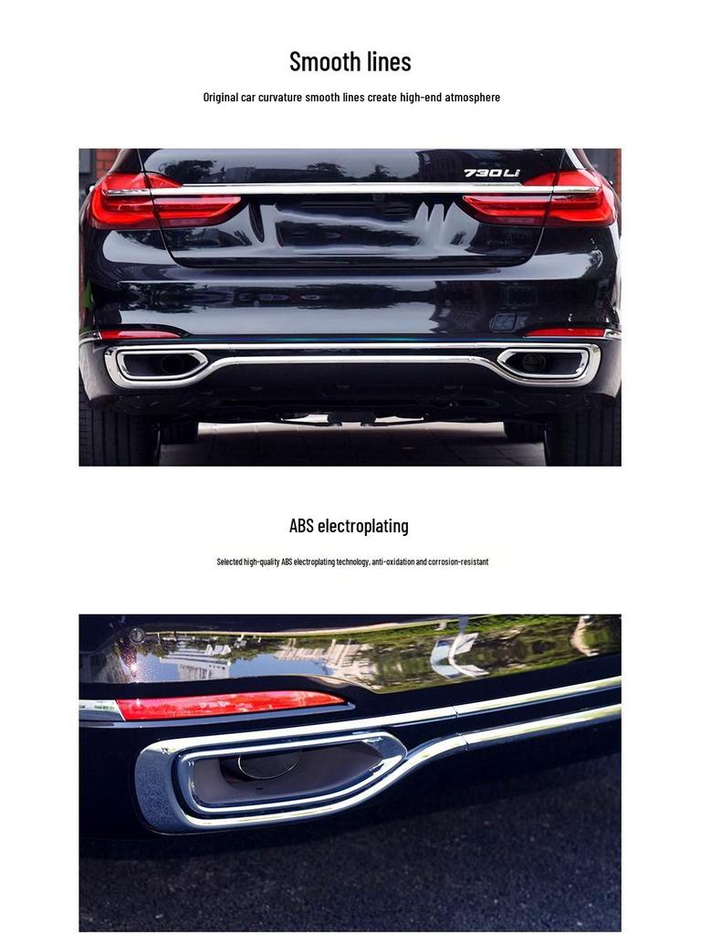 BMW 7 Series Rear Lip & Exhaust Decorative Strips for 730Li, 740Li, 750LI by Mansory
