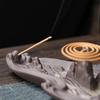 1pc,Purple Clay Multifunction Incense Burner For Incense Stick and Incense Coil,Waterfall Home Decor (Without Incense)