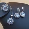 Jewellery Set Diamond Round European and American Style Tanzanite Crystal Jewellery