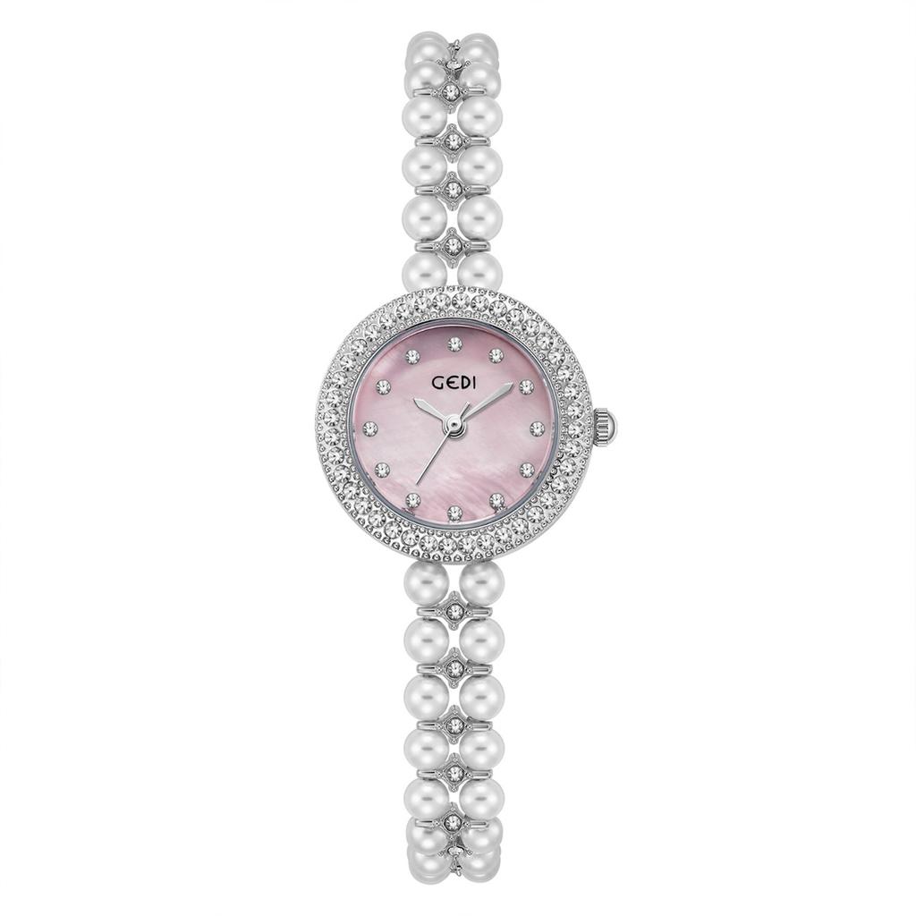Light Luxury Diamond-Encrusted Fritillary Women'S Watch Niche Chinese High-End Bead Strap Watch Women'S Bracelet Quartz Watch