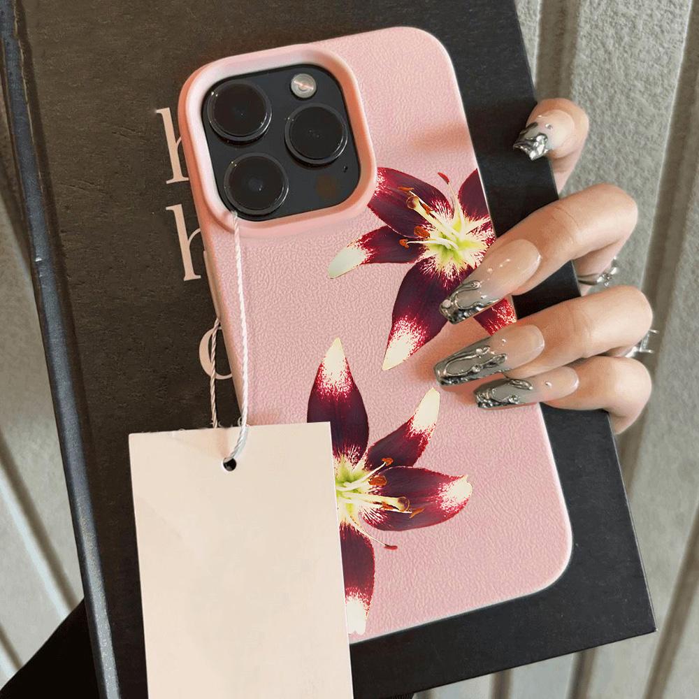 Роскошный Чехол для Телефона с Узором из Кожи Личи 'Gorgeous Luxury Flowers' Для Redmi Note 14 13 12 11 10 9 8 Pro Plus 4G 5G Ударопрочный Чехол