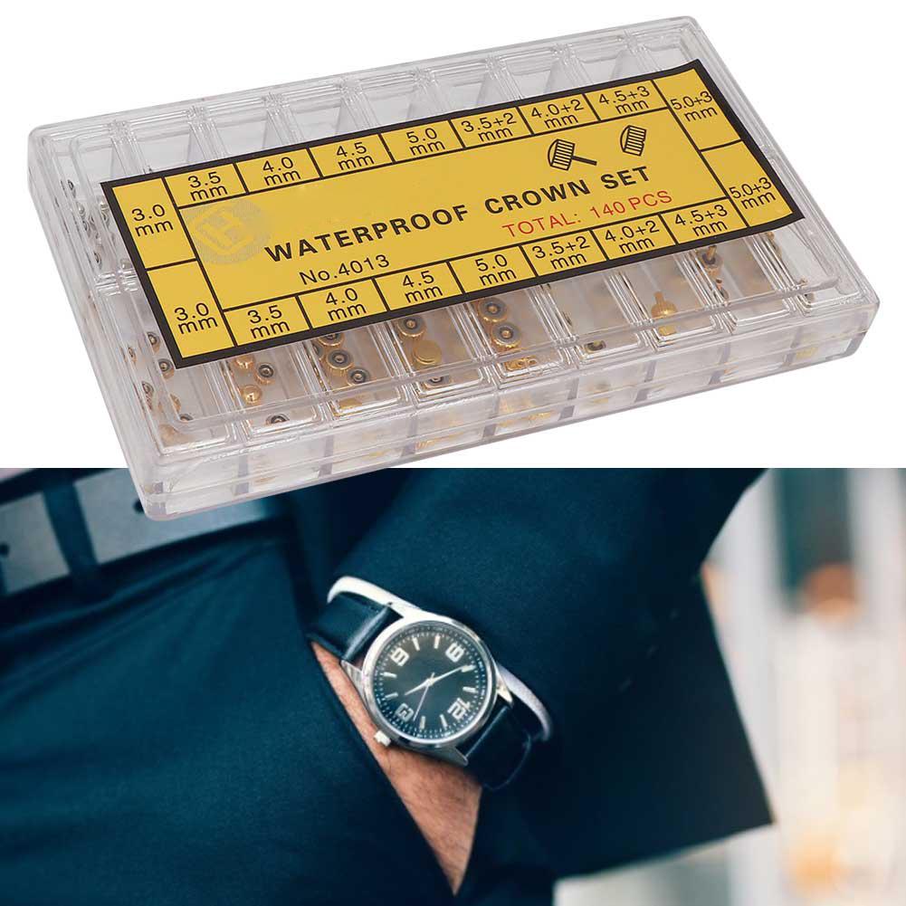 140 шт./кор. Детали заводной головки для часов, различные аксессуары, инструмент для ремонта часов для часовщиков