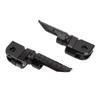 1 Pair Motorcycle Front Foot Peg Black Anti Slip Aluminum Alloy Adjustable Height Foot Peg Footrest 