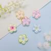 Bulk 100Pcs/Bag 18MM Colorful Plumeria Flower Cabochons Flatback Summer Florals Slime Charms Beads for Phone Case Decoration