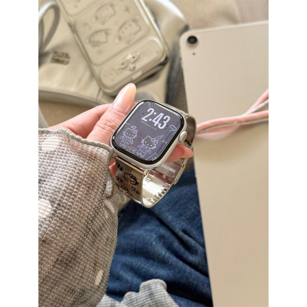 Embossed Stainless Steel Metal Strap for Apple Watch Ultra, Slim Stylish Band for iWatch Series 11/10/9/8/7/6/SE/5, 38/40/42/45/46/49mm