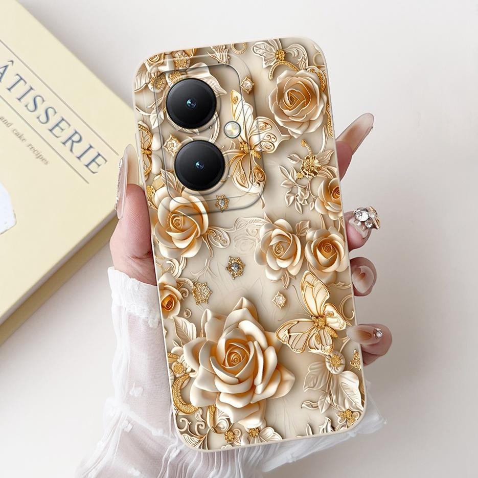 Чехол для Xiaomi Redmi 13C 5G Роскошные Цветы Мультяшная Крышка Мягкий ТПУ Матовый Чехол для Телефона Для Xiaomi Redmi 13R Redmi13C 5G Fundas Сумки