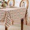 Rectangular Printed Tassels Tablecloth Smooth Party Supply Table Cover Cloth Anti-Slip Anti-splash Water Desk Protection Cover