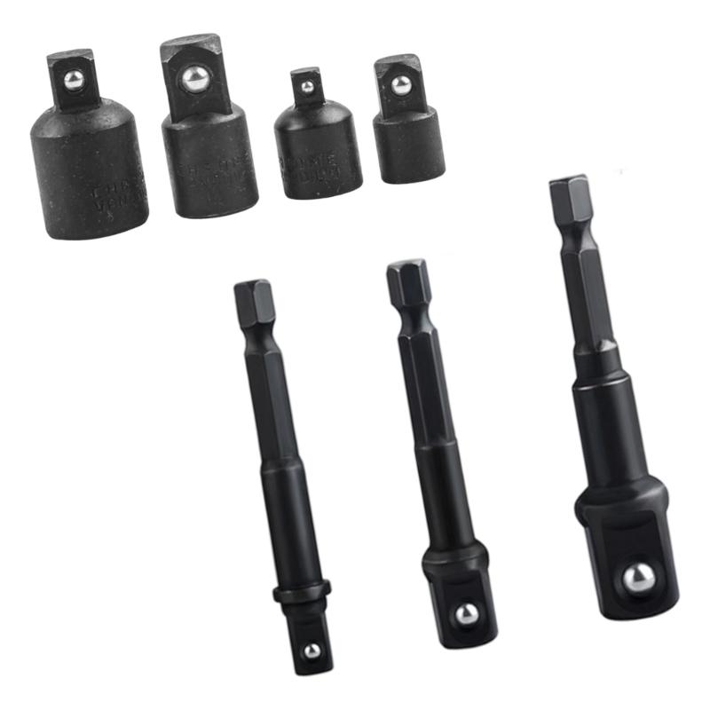 652F Professional Socket Adapter 4 Size Steel Extension Rod Square Socket Adapter