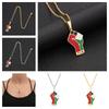 Stainless Steel Palestinian Map Pendant Necklace Ethnic Style Couple's Trendy Titanium Steel Accessory