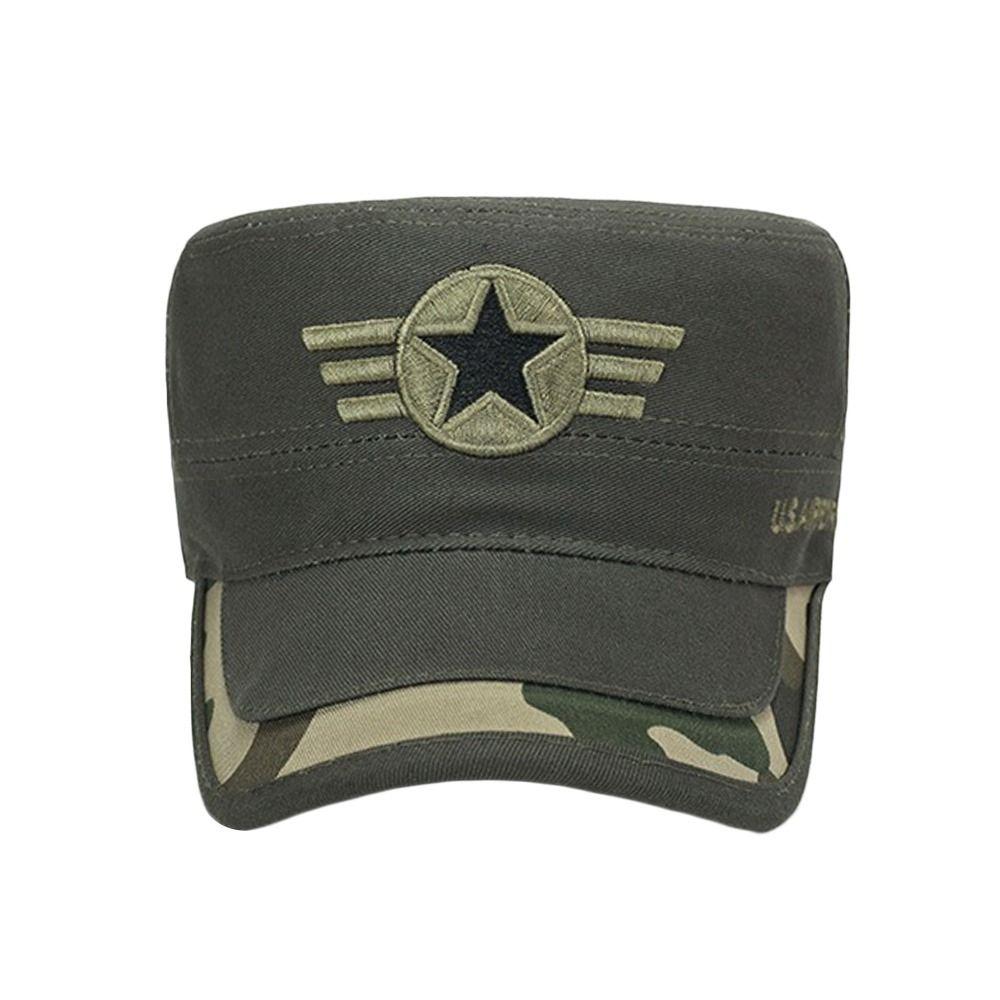 Men Unisex Breathable Hat Baseball Cap Cotton Cadet Hat   Breathable Combat Fishing Flat Adjustable Cap