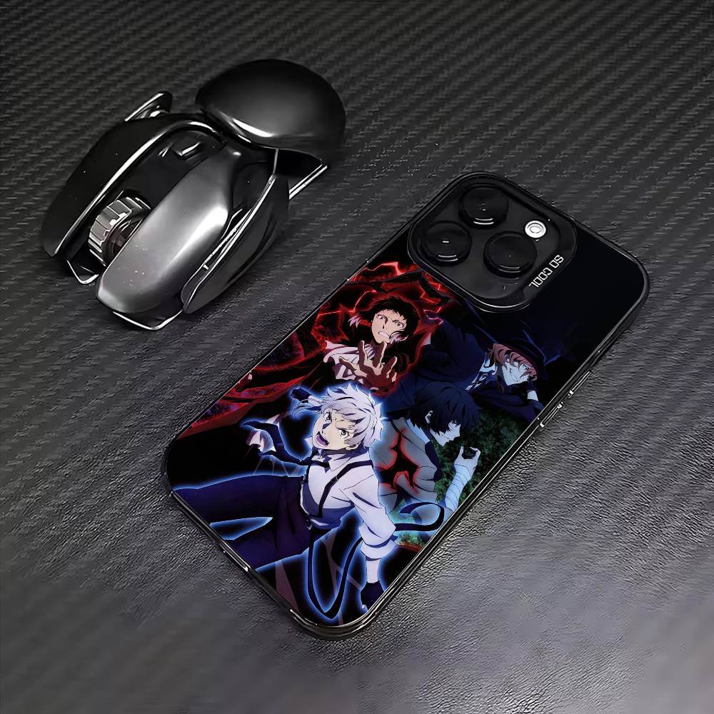 ГОРЯЧИЙ Чехол для телефона с Аниме B-Bungou Stray Dogs Для iPhone17,16,15,14,13,12,11 Plus,Pro Max Цветной Посеребренный Внутренний Чехол