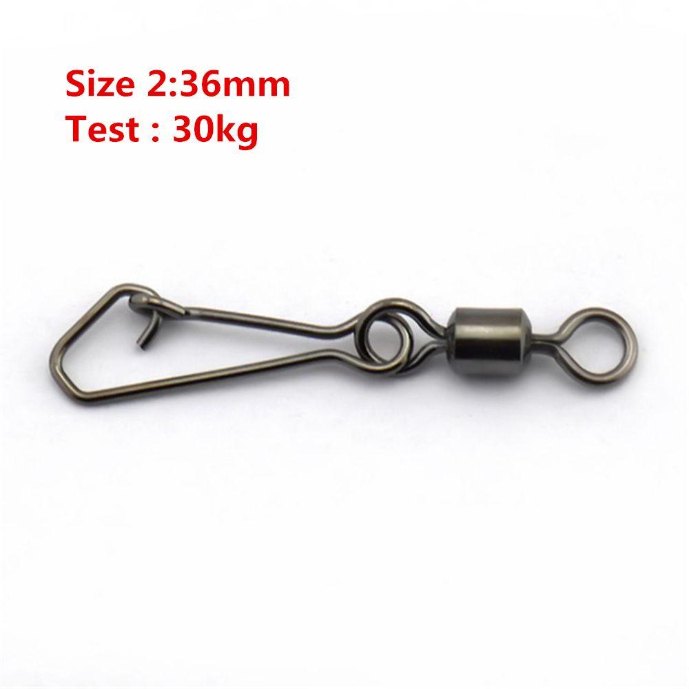 50 шт. прочный с крючковым замком рыболовный крючок вращающийся вертлюжок соединитель для снастей вертлюги рыболовный подшипник