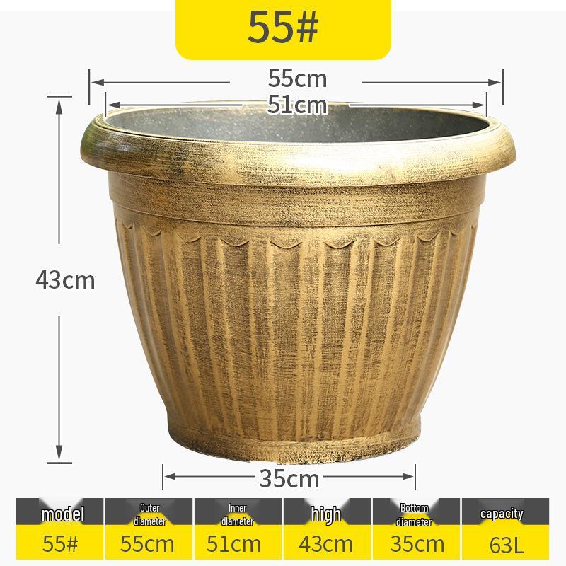 Extra-Large Round Plastic Planter for Trees, Lotus, and Water Plants