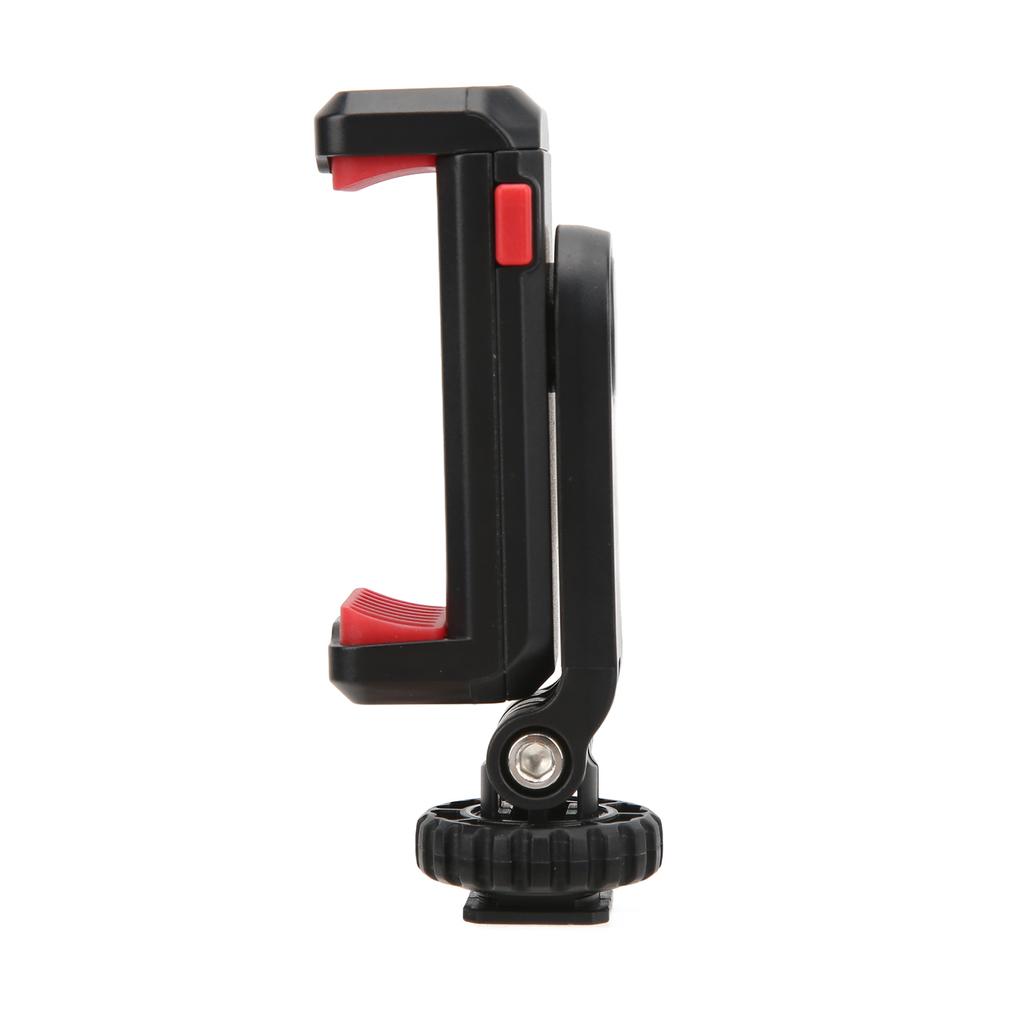 360 Degree Rotation Phone Clip Phone Bracket with Cold Shoe Mount for Microphone Fill Light
