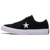One Star Classic Versatile Low Top Canvas Sneakers Unisex Sneakers Black White 160600C