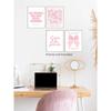FGFK Girly Pink Christian Wall Art Prints Set of 4, Lamentations 3:23 Psalm 16:11 Psalm 27:1 Bible Verse Preppy Posters Pictures Wall Decor for Girls