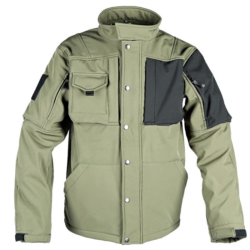 Куртки мужские рабочая одежда Soft Shell карманы мотоциклетные топы зимние уличные водонепроницаемые ветровки с капюшоном