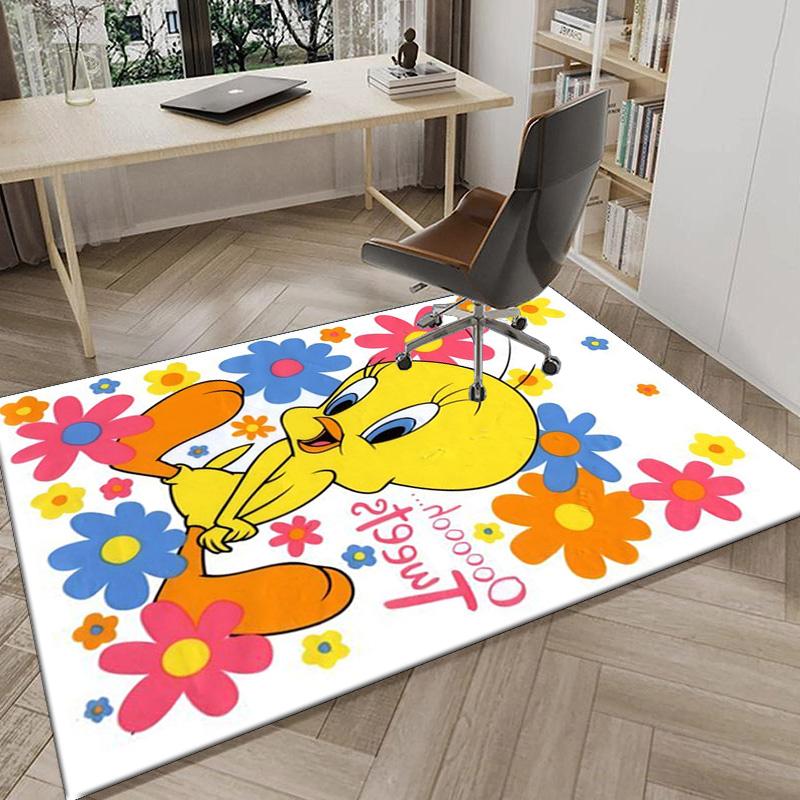 Cartoon rabbit Yellow Bird Carpet, Chair Rug,Rug for Office Bedroom living rooms, Doormat decor Fan Gift Christmas Gift