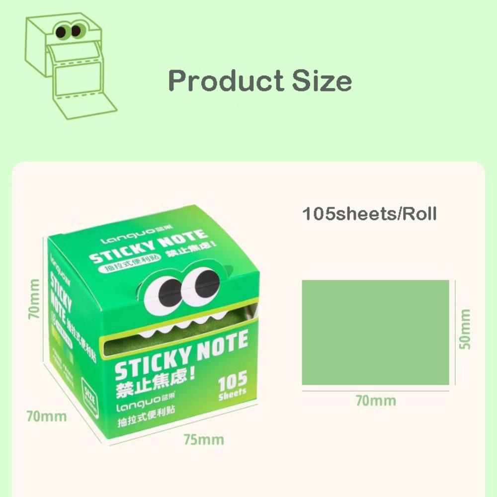 105 Sheets Pull Out Design Sticky Notes Cartoon Message stickers  Office School Supplies Stationery