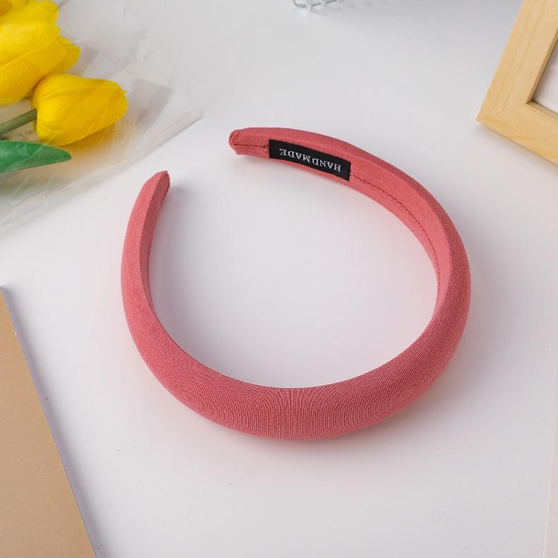 Korean Hair Band Solid Color Sweet Sponge Headband Thickening and Heightening Headband Fashion Hairband Hair Accessories