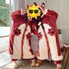 Animal Cat Onesie Women Men Pajamas Hooded Robe Warm Soft Sleepwear Overall Onepiece Jumpsuit Cosplay Costume Sleepwear Housecoat Loungewear Nightgown
