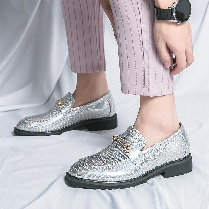 Модные роскошные глянцевые туфли из лакированной кожи с концентрическими кругами, деловые туфли, элегантные туфли без застежек, свадебные туфли