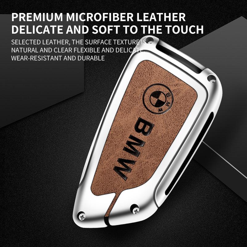 BBJJ8 Car Zinc Alloy Key Case Cover Bag For BMW F20 F30 G20 G30 X1 X3 X4 X5 G05 X6 X7 G11 F15 F16 G01 G02 F48 M2 M3 M4 Car Key Shell