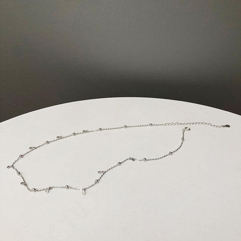 ANENJERY Ожерелье-цепочка с шариковым диском и ключицей, женское вечернее ожерелье