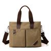 2024 Trendy Canvas Commuter Handbag - Большая вместимость, простая сумка через плечо и сумка-мессенджер