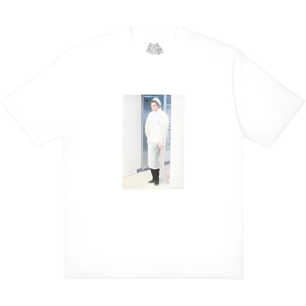 Palace SS23 Весна/Лето Американская психографическая футболка с круглым вырезом с принтом Мужские топы Белые 4009068