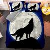 Fashion Wolf Pattern Bedding Sets Animal Duvet Cover Set Queen King Size Quilt Cover Pillowcase 2/3PCS Polyester Comforter Cover