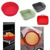 Silicone Air Fryer Basket Liners Non-Stick Baking Tray Heat-Resistant Round and Square Cooking Mats Oven Steamer Accessories