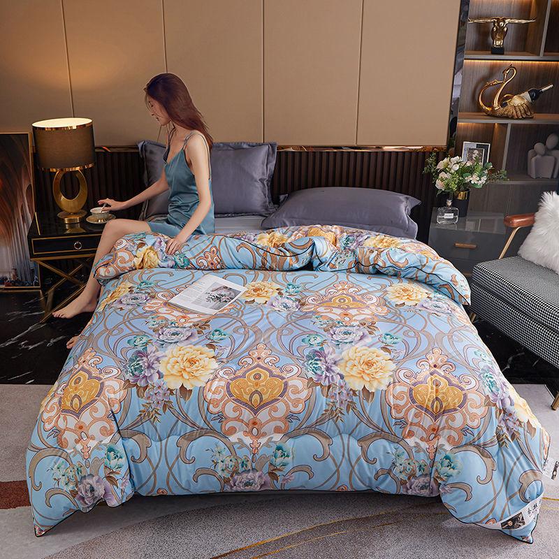 Шелковое одеяло с принтом, китайское классическое одеяло, толстое теплое большое одеяло, высококачественное постельное белье