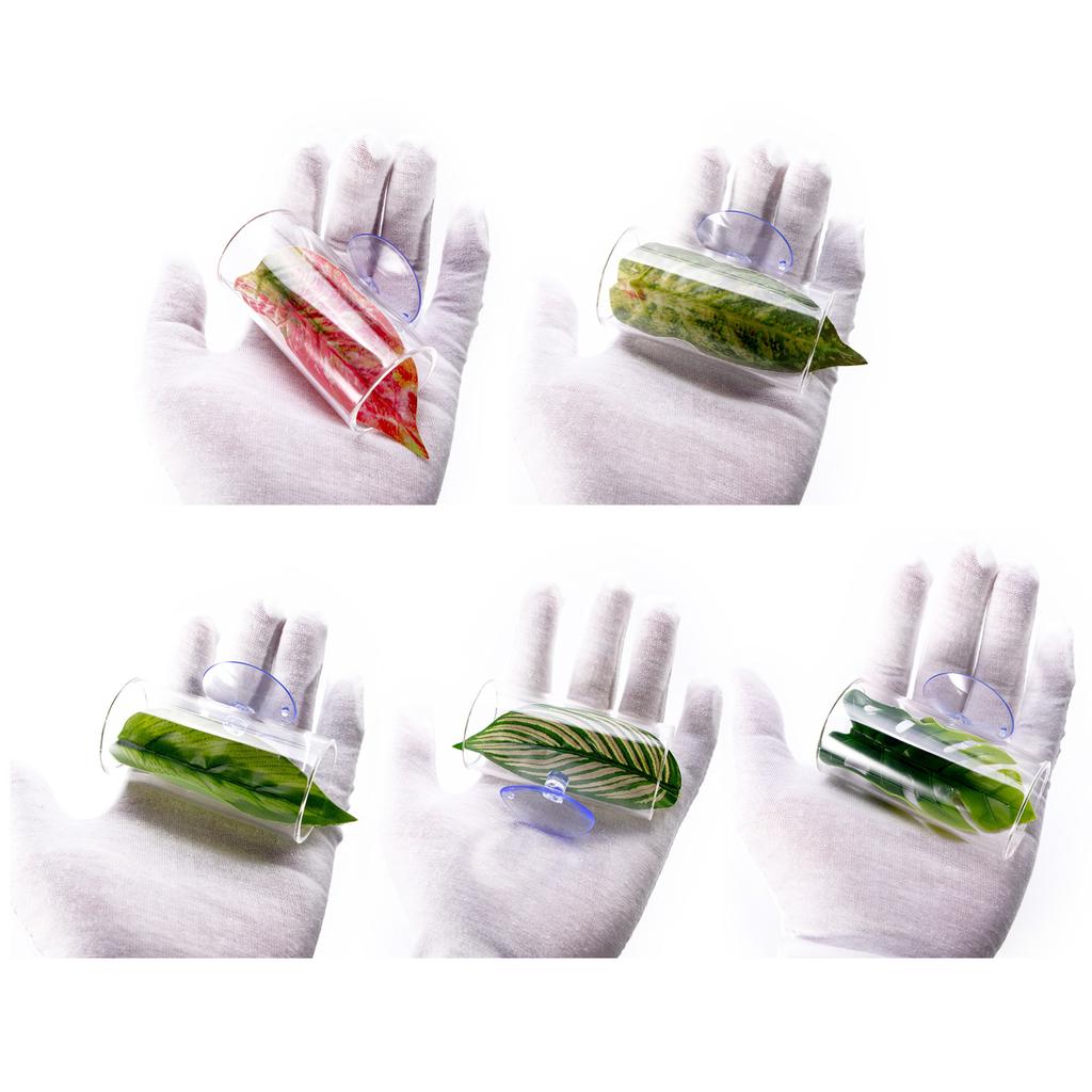 Силиконовый лист с присоской-туннелем для аквариумов, листья для отдыха, красочные растительные украшения для аквариумов, украшения