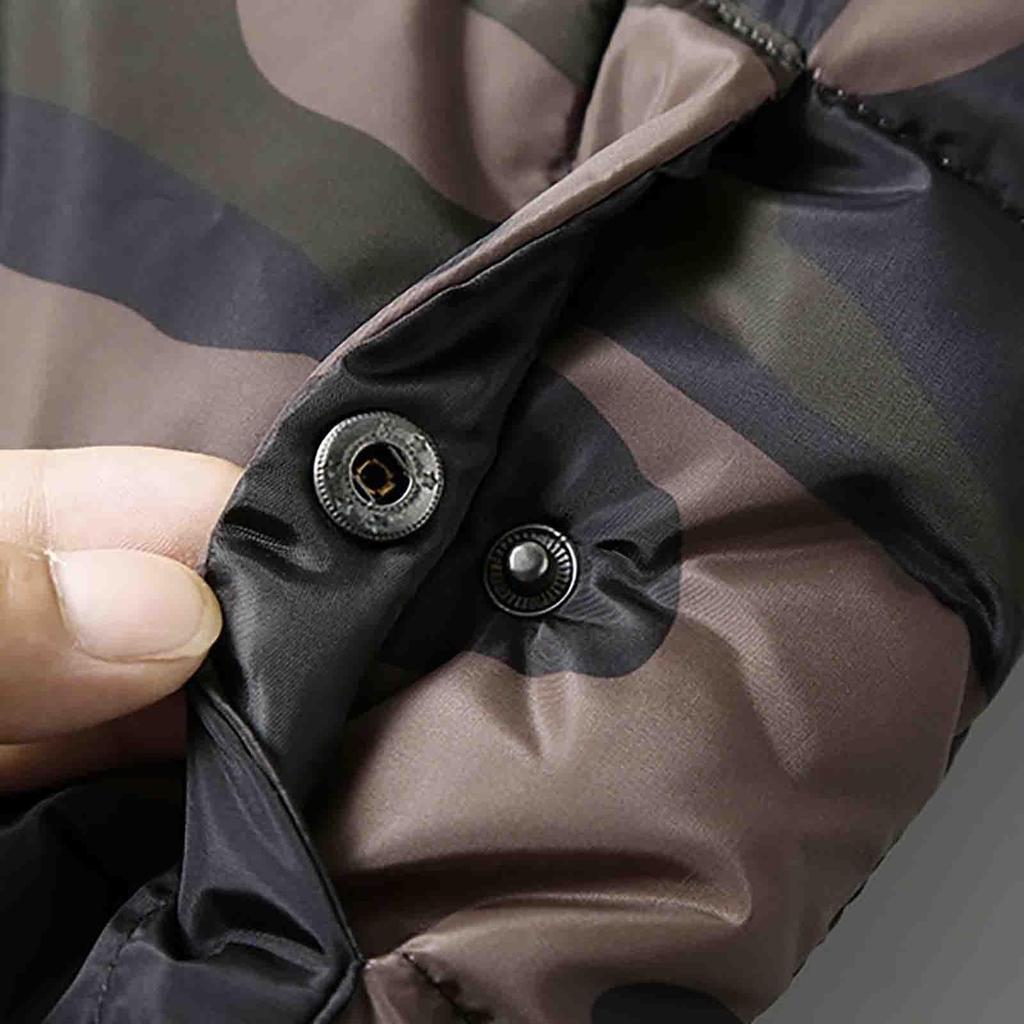 Мужской камуфляжный зимний жилет с капюшоном, легкая жилетка без рукавов с принтом, зимний теплый жилет для улицы