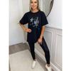 Oversized T Shirt Black Star And Face Print Graphic Tee For Casual Wear