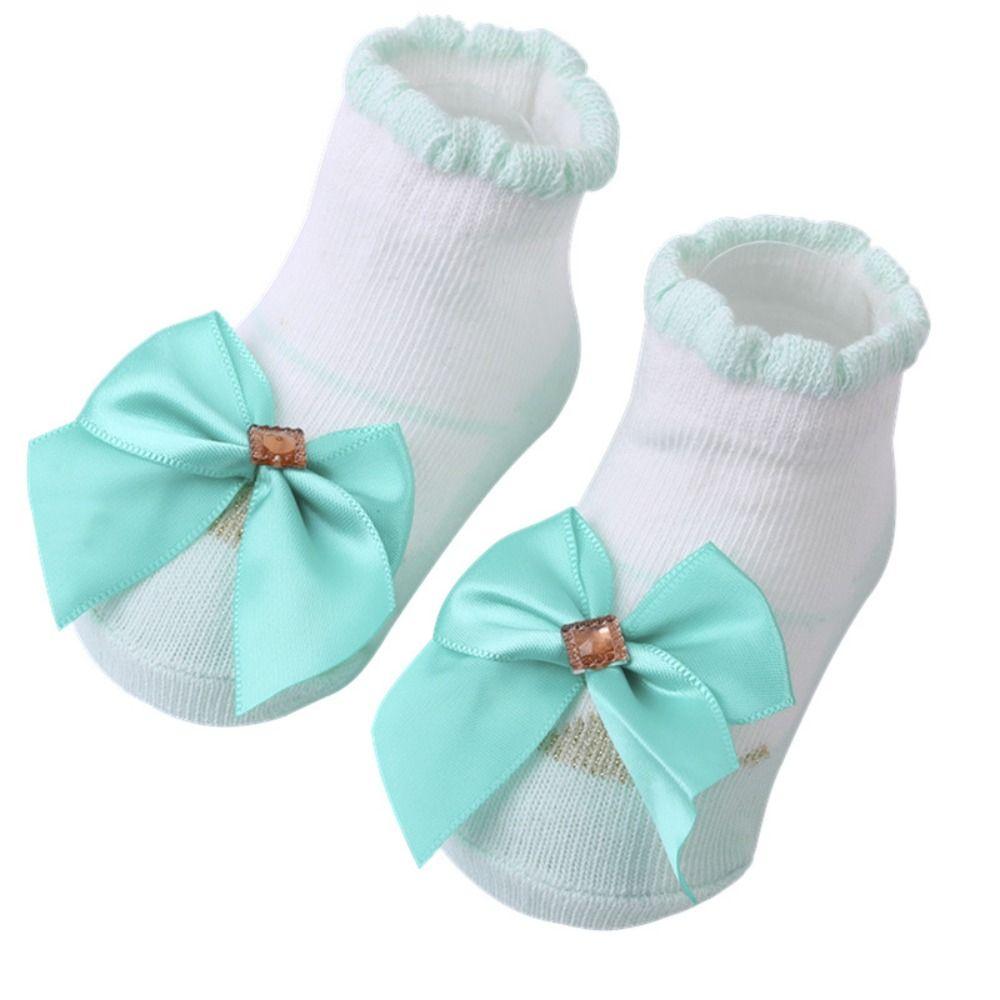 Cotton Baby Socks 0-6 Months Anklet Socks Cute Striped Lace Trim Socks