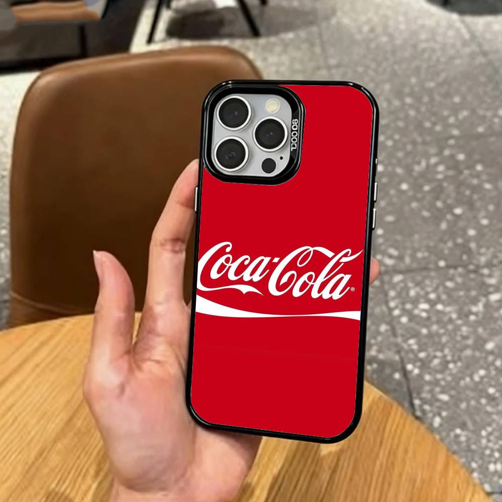 Чехол для телефона Hot C-Coca D-Drinks C-Cola для iPhone 17, 16, 15, 14, 13, 12, 11 Plus, Pro Max, цветной, с серебряным покрытием внутри