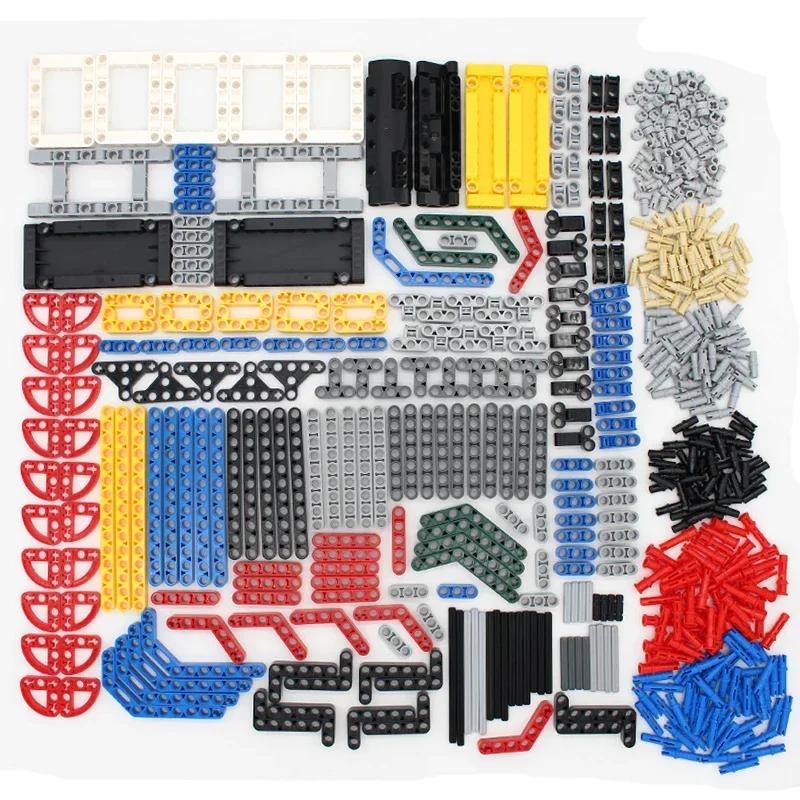 Non-Toxic Moc Building Blocks Technical Parts Pin Liftarm Studless Beam Axle Plug Connector Panel Gear Compatible Intellectual Toy