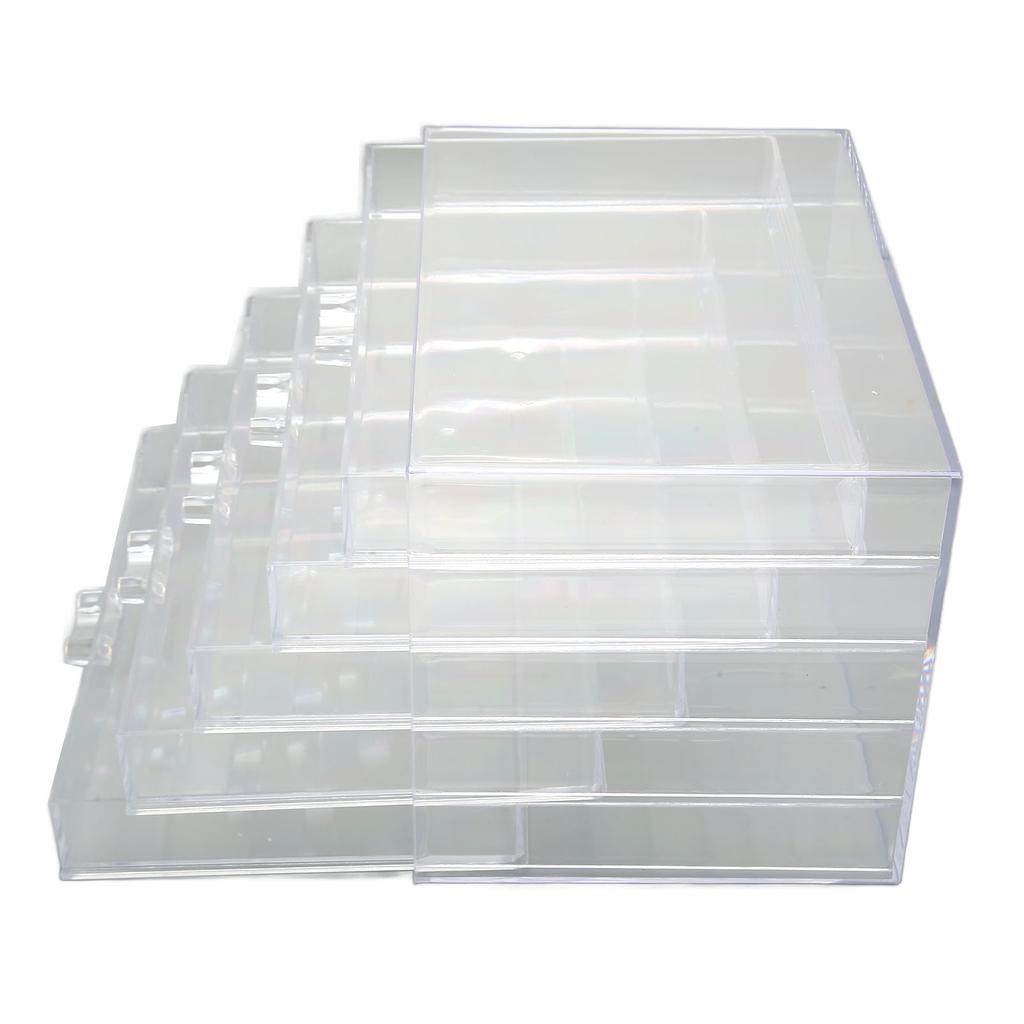 Acrylic Jewelry Box 5 Drawers Transparent Dustproof Detachable Earring Storage Box Organizer for