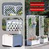 Outdoor White Wood Trellis Planter