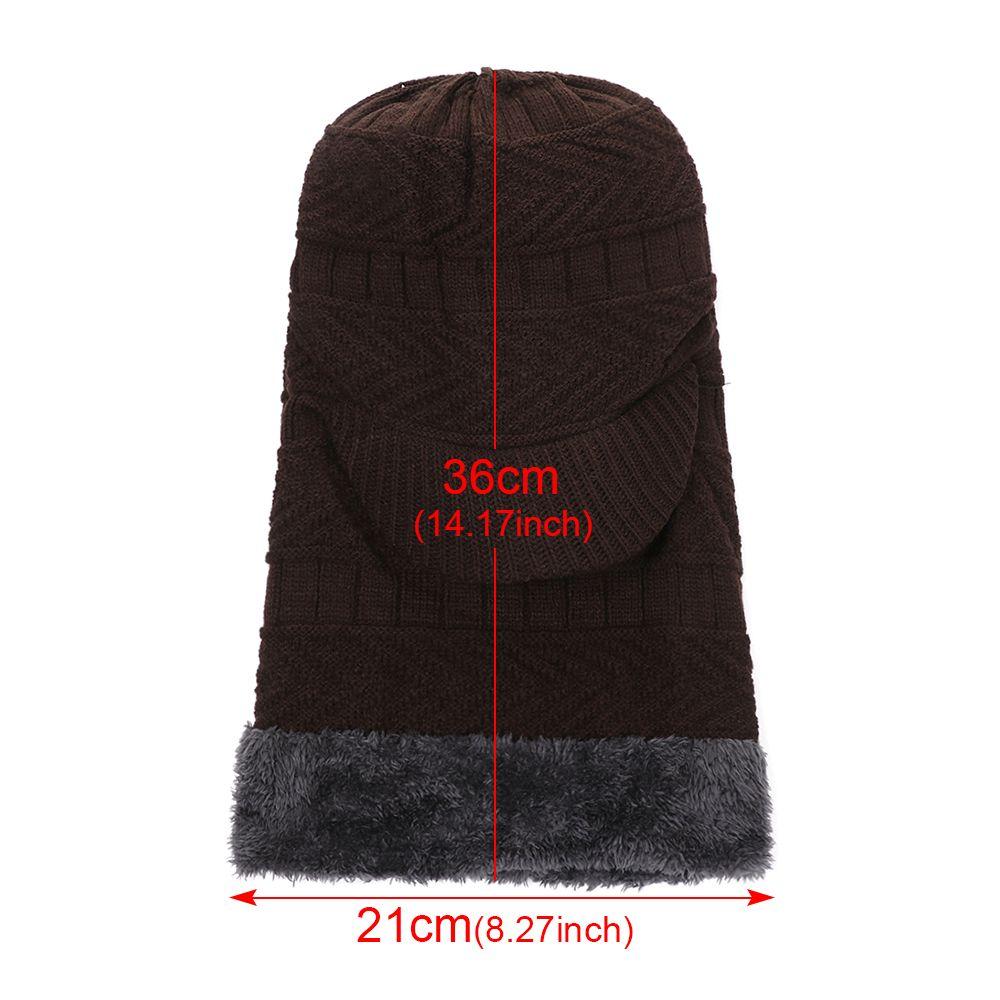 Women Men Warm Lined Full Face Hat Winter Knit Hat Balaclava Hood Cold Protection Cap