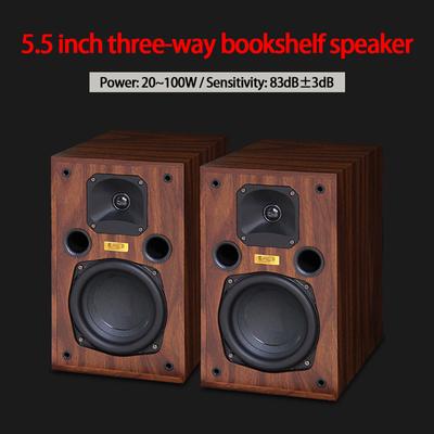 5,5-дюймовый, 20 ~ 100 Вт, 8 Ом, полочный динамик, трехполосный AE100MKII, светоотражающий Hi-Fi-динамик, трехблочный пассивный деревянный динамик Fever