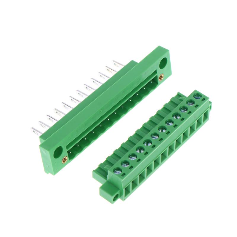 1Set 2Edgwb + 2Edgkm 5.08 Bulkhead Screw Terminal Block Wire Connectors 5.08Mm Pitch Male/Female Pluggable Terminal Plug Jacks