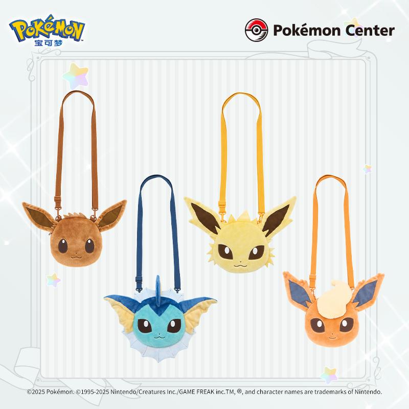 Original Pokmon Eevee Partner Series Plush Doll Shoulder Bag Trendy Doll Garage Kit Desktop Ornament Toy Girl Birthday Gift